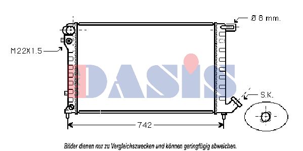 AKS DASIS Jäähdytin,moottorin jäähdytys 160042N